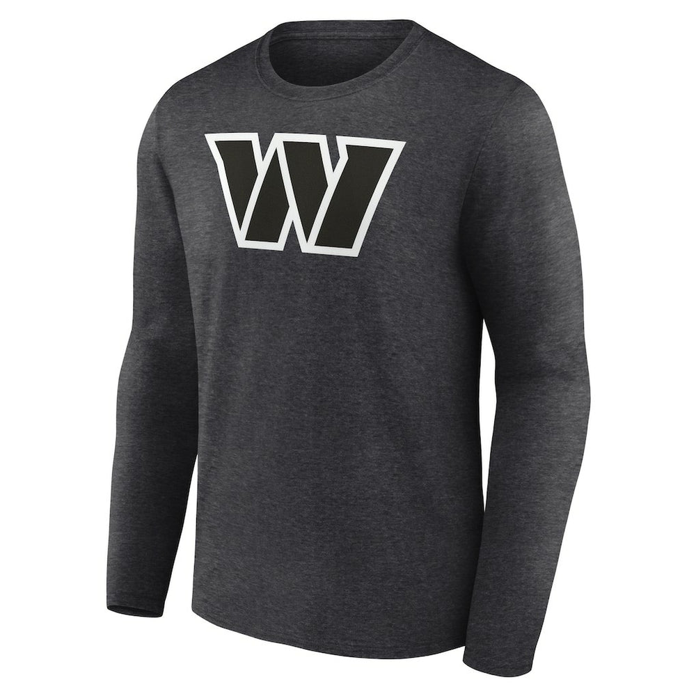 Washington Commanders Personalized Name & Number Monochrome Long Sleeve T-Shirt - Charcoal T-shirts