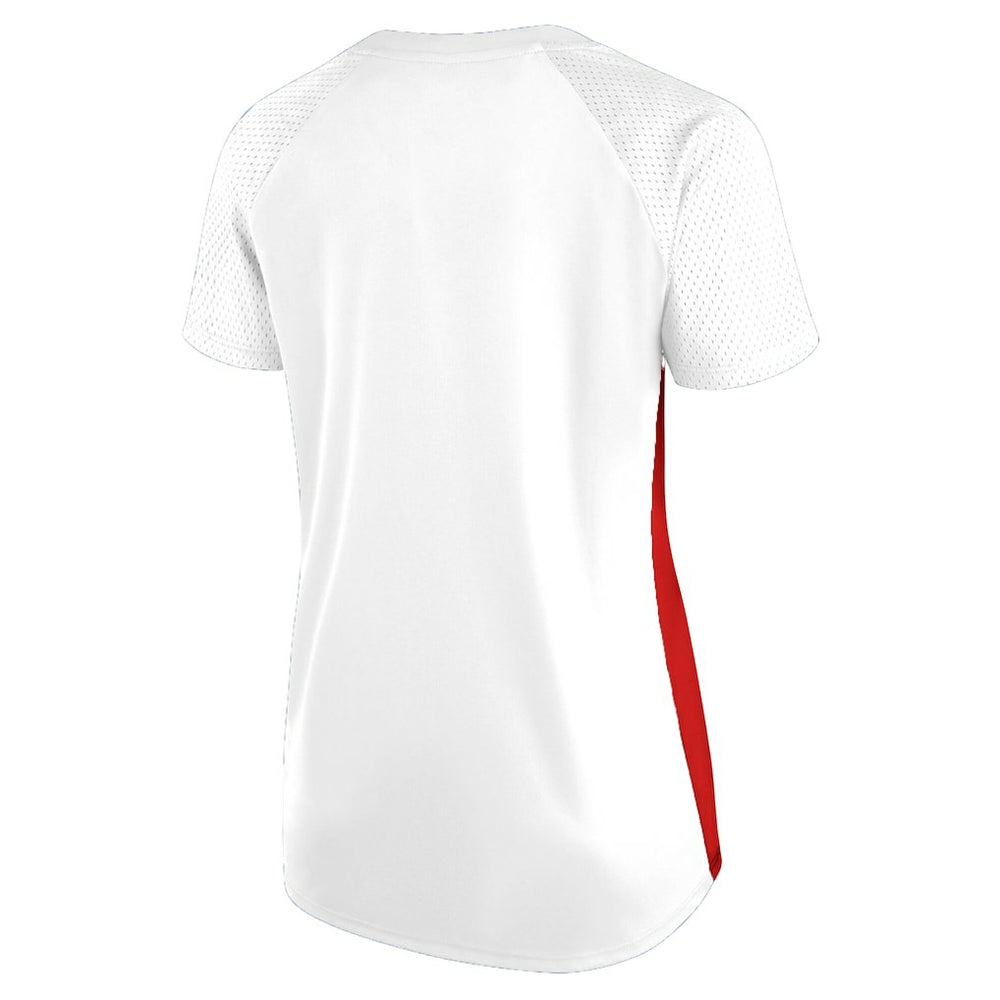 San Francisco 49ers Women's Plus Size Glitter Lace-Up V- Neck T-Shirt - Neck T-Shirt - White T-shirts
