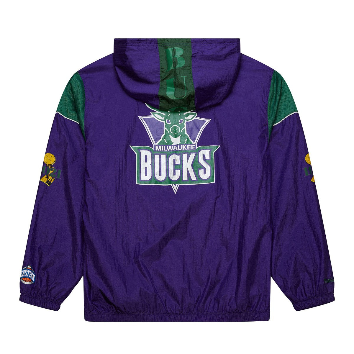 Milwaukee Bucks Unisex Hardwood Classics Team OG 3.0 Anorak Half-Zip Windbreaker Jacket Purple - Mitchell & Ness