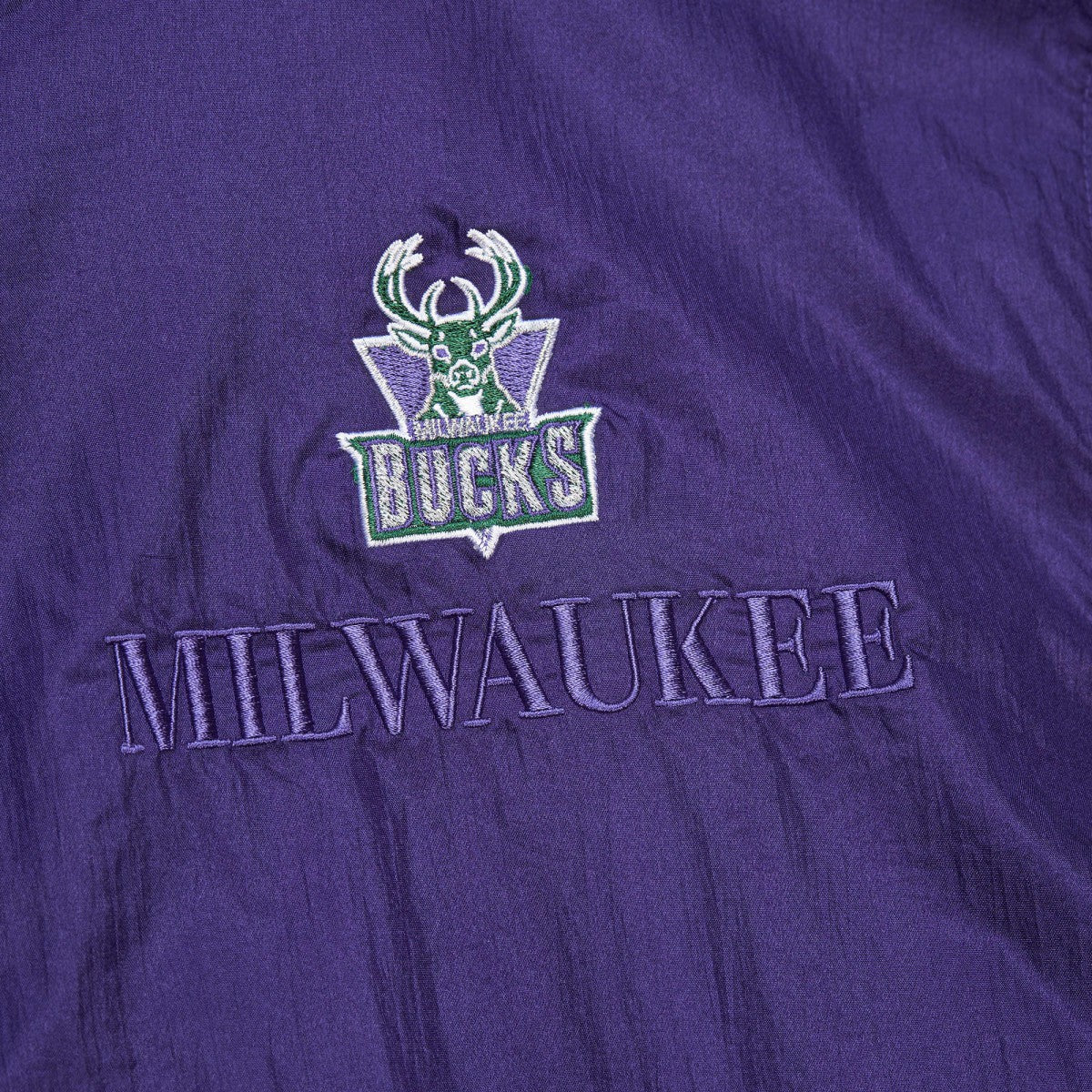 Milwaukee Bucks Unisex Hardwood Classics Team OG 3.0 Anorak Half-Zip Windbreaker Jacket Purple - Mitchell & Ness