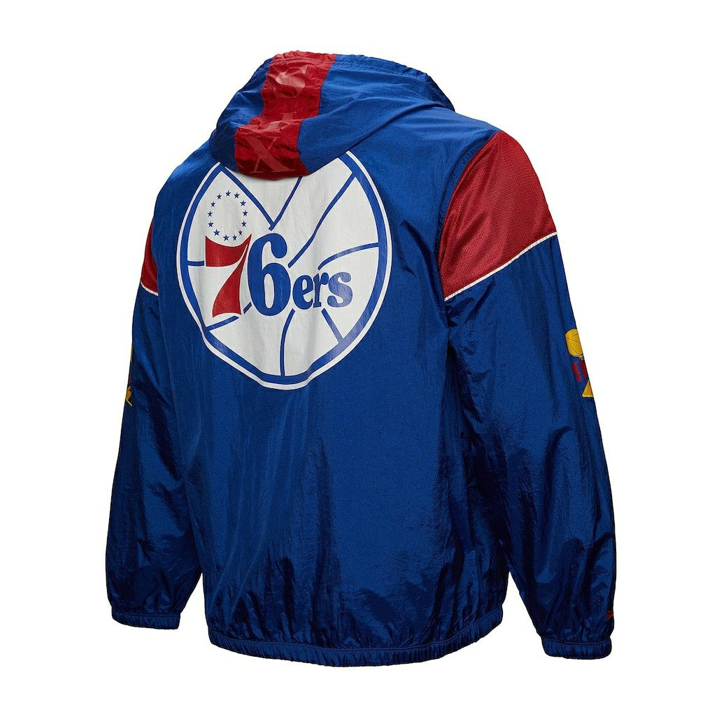 Philadelphia 76ers Unisex Hardwood Classics Team OG 3.0 Anorak Half-Zip Windbreaker Jacket Royal - Mitchell & Ness