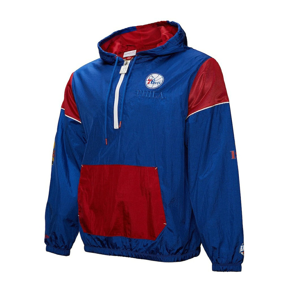 Philadelphia 76ers Unisex Hardwood Classics Team OG 3.0 Anorak Half-Zip Windbreaker Jacket Royal - Mitchell & Ness