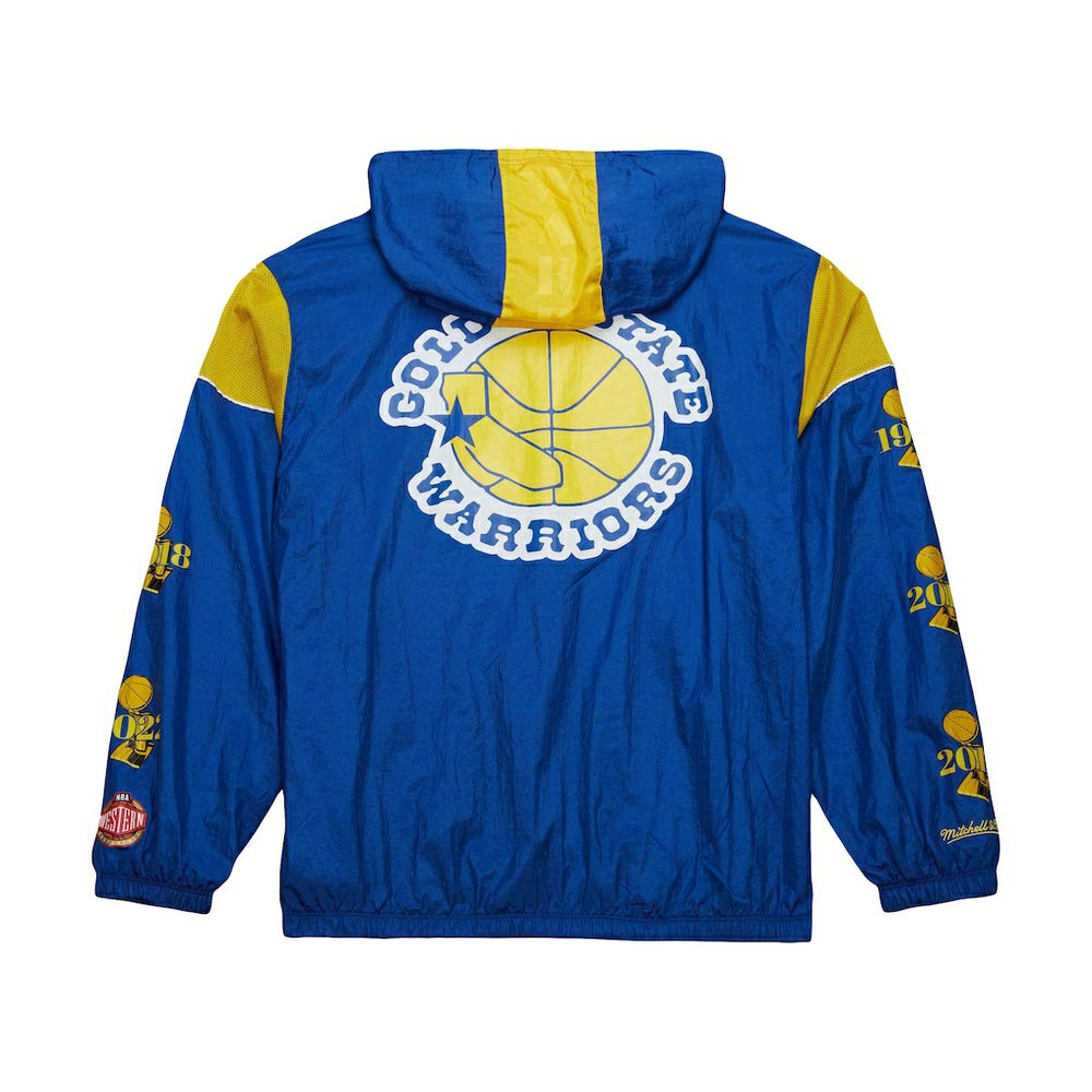 Golden State Warriors Unisex Hardwood Classics Team OG 3.0 Anorak Half-Zip Windbreaker Jacket Royal - Mitchell & Ness outlet