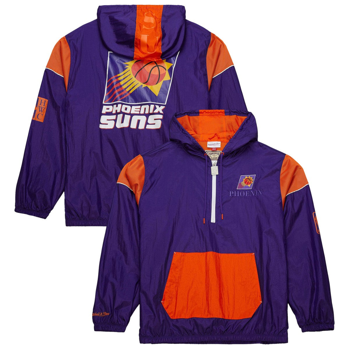 Phoenix Suns Unisex Hardwood Classics Team OG 3.0 Anorak Half-Zip Windbreaker Jacket Purple - Mitchell & Ness