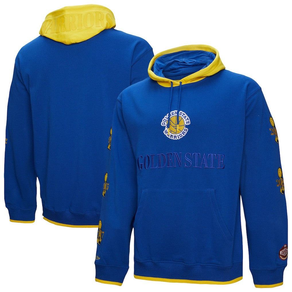 Golden State Warriors Hardwood Classics Team OG 3.0 Pullover Hoodie Royal - Mitchell & Ness