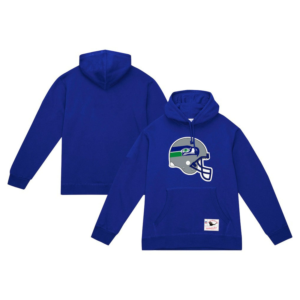 Seattle Seahawks Helmet Logo Vintage Pullover Hoodie - College Navy Hoodies