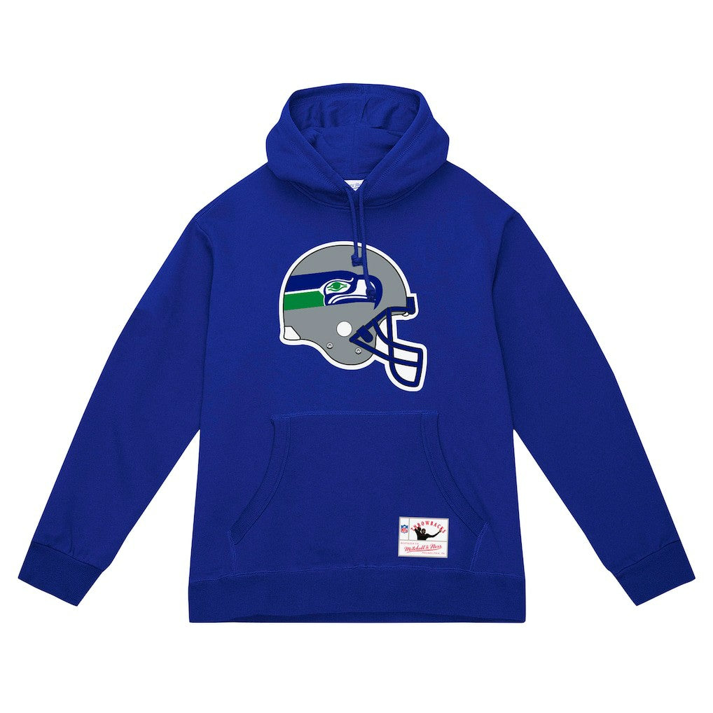 Seattle Seahawks Helmet Logo Vintage Pullover Hoodie - College Navy Hoodies