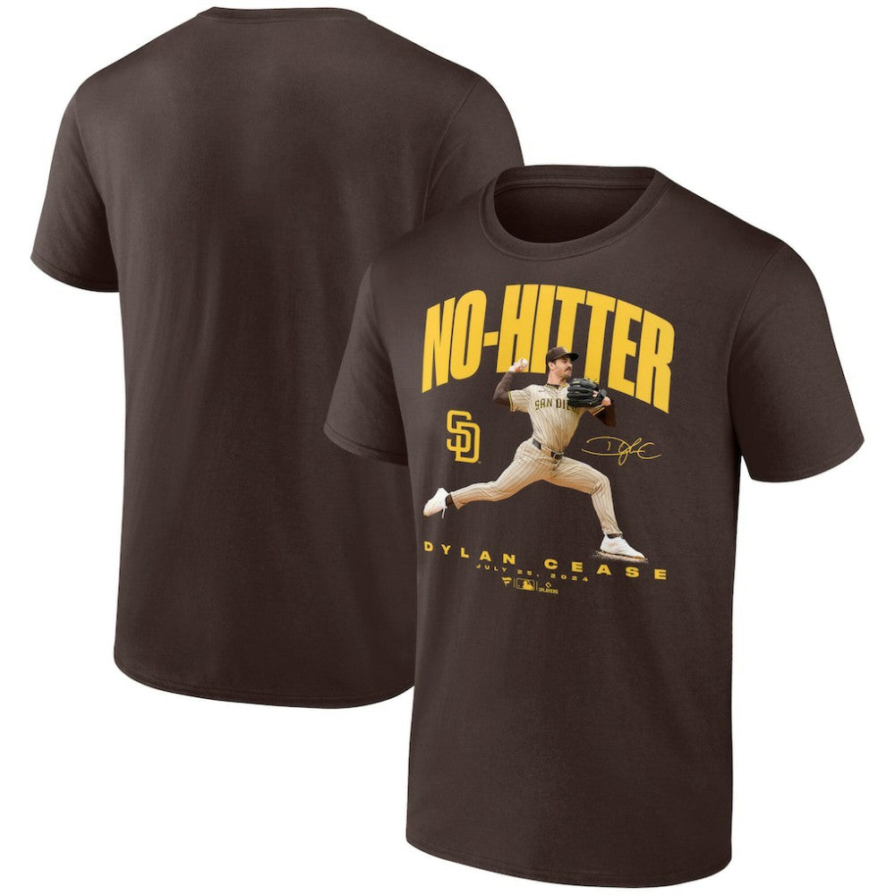 Dylan Cease San Diego Padres No-Hitter T-Shirt - Brown T-shirts
