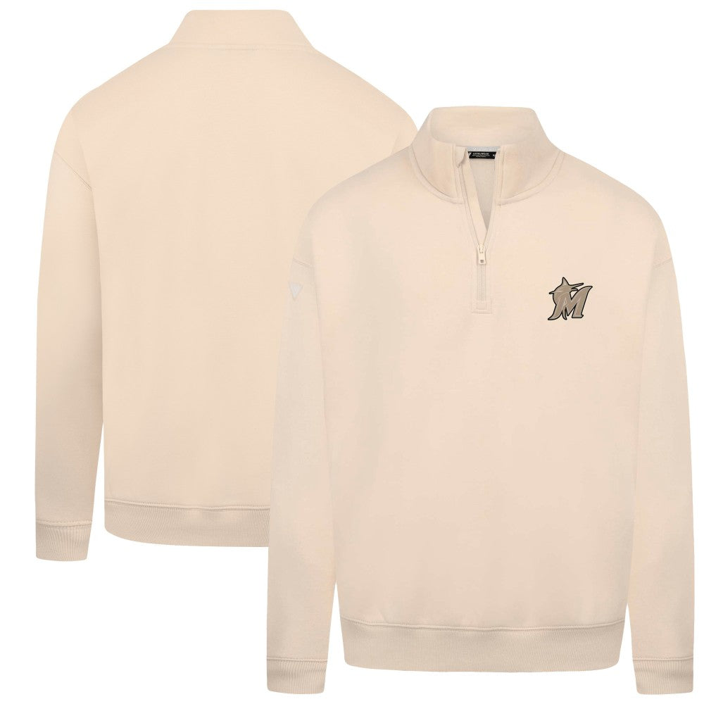 Miami Marlins Levelwear Murray Quarter-Zip Sweatshirt - Khaki Sweatshirts