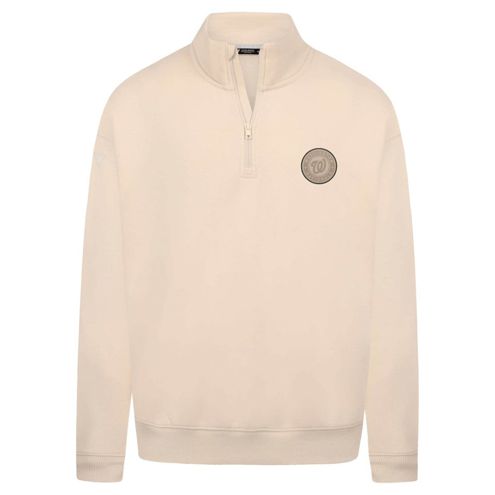 Washington Nationals Levelwear Murray Quarter-Zip Sweatshirt - Khaki Sweatshirts