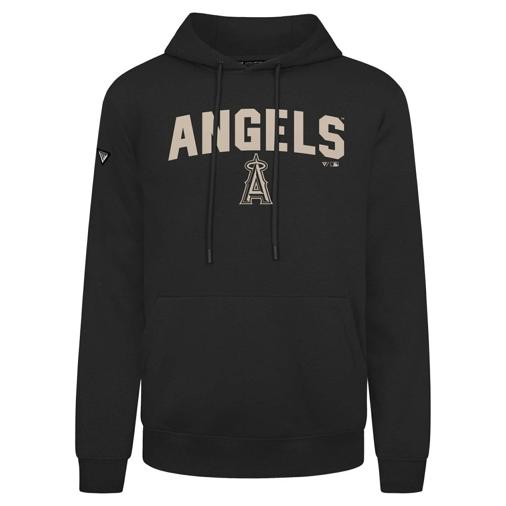 Los Angeles Angels Levelwear Podium Team Arch Pullover Hoodie - Black Hoodies