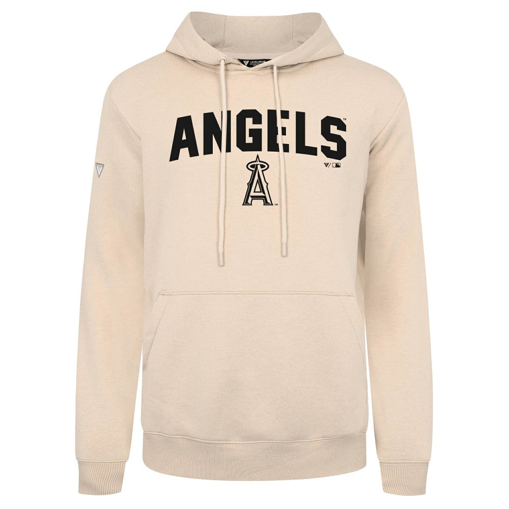 Los Angeles Angels Levelwear Podium Team Arch Pullover Hoodie - Khaki Hoodies