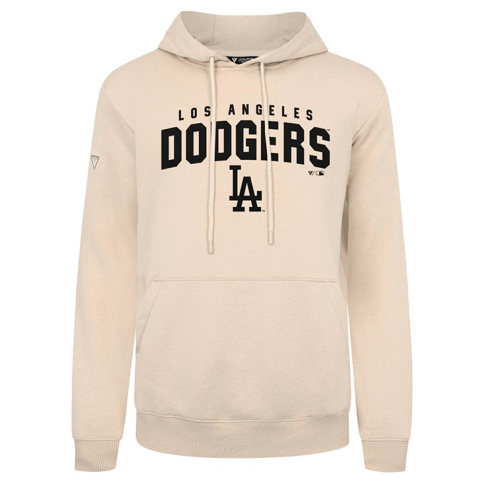 Los Angeles Dodgers Levelwear Podium Team Arch Pullover Hoodie - Khaki Hoodies