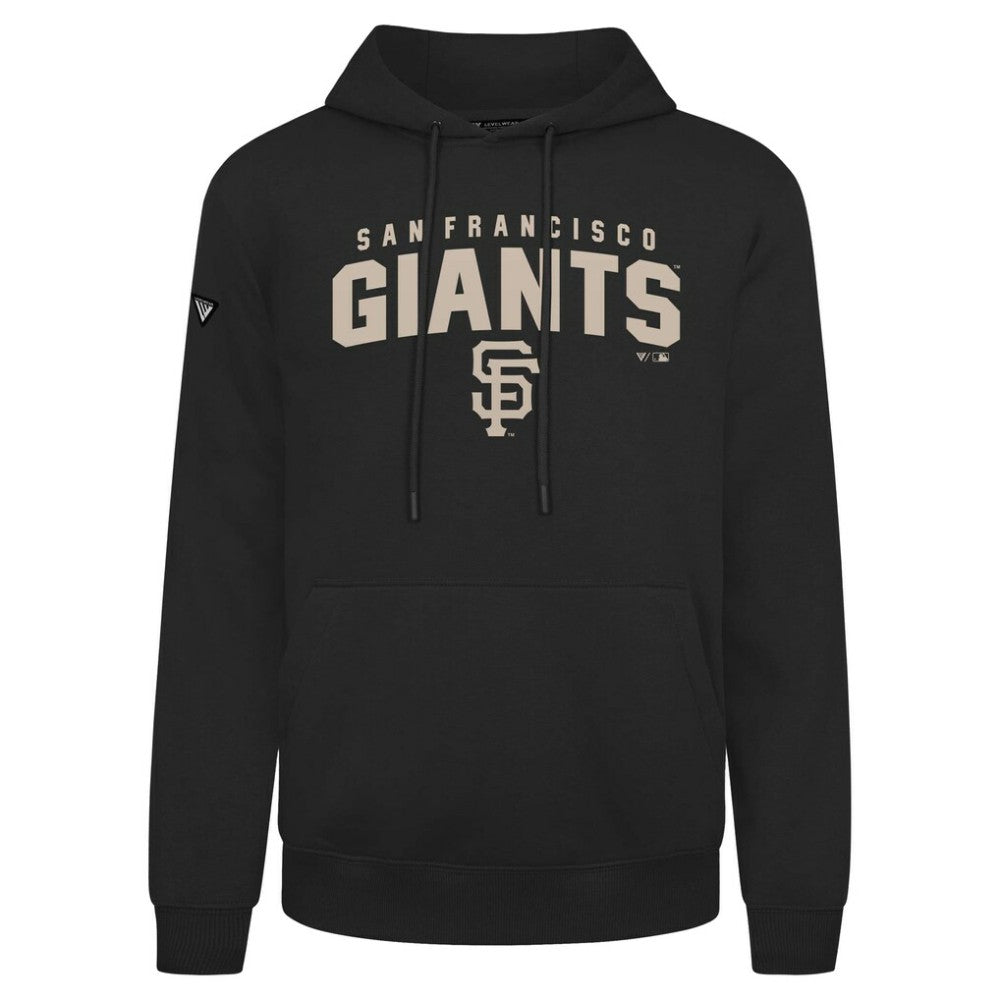 San Francisco Giants Levelwear Podium Team Arch Pullover Hoodie - Black Hoodies