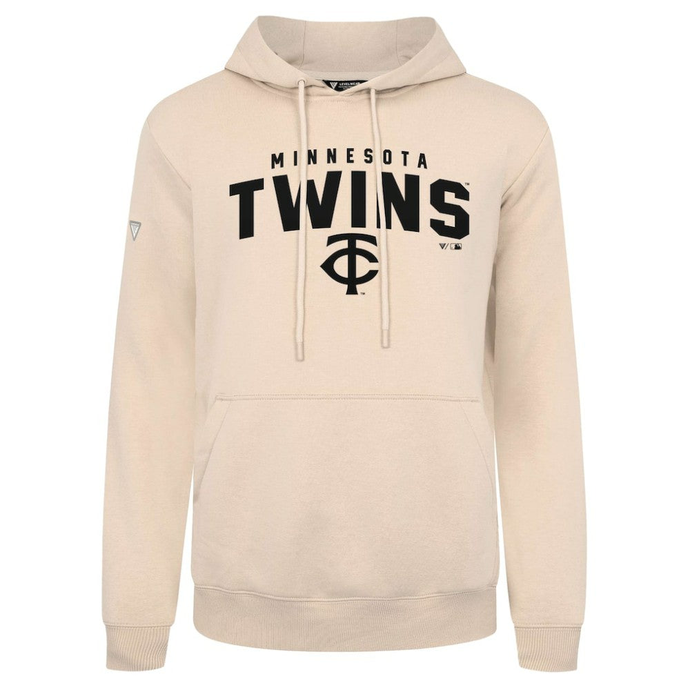 Minnesota Twins Levelwear Podium Team Arch Pullover Hoodie - Khaki Hoodies