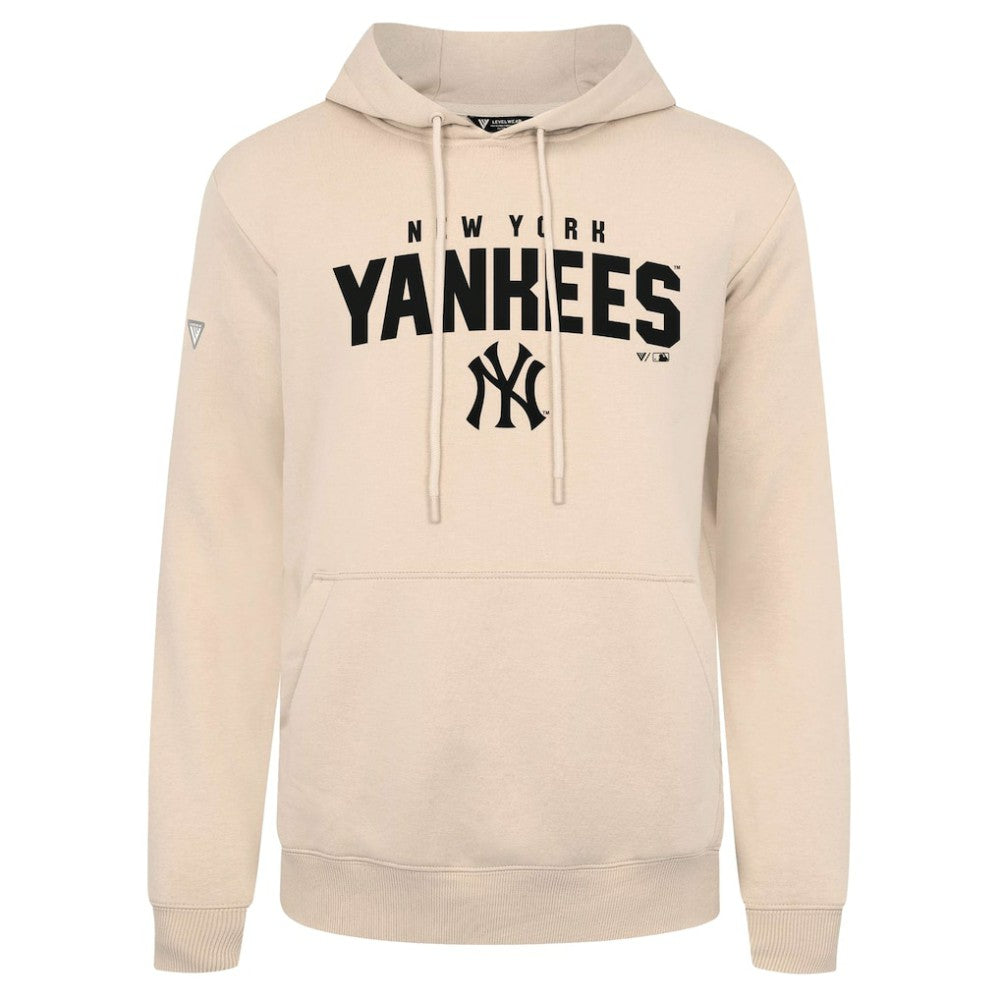 New York Yankees Levelwear Podium Team Arch Pullover Hoodie - Khaki Hoodies