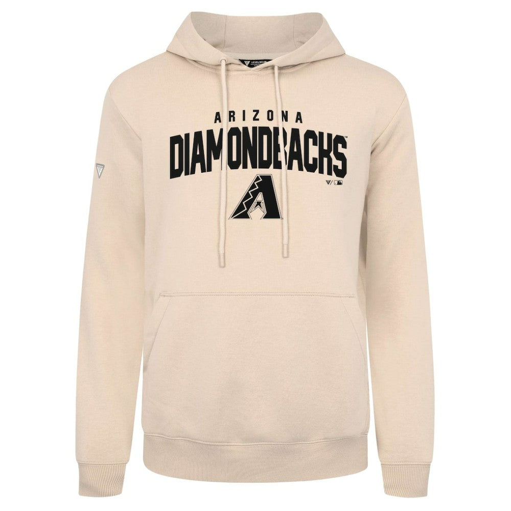 Arizona Diamondbacks Levelwear Podium Team Arch Pullover Hoodie - Khaki Hoodies