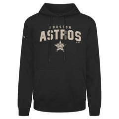Houston Astros Levelwear Podium Team Arch Pullover Hoodie - Black Hoodies