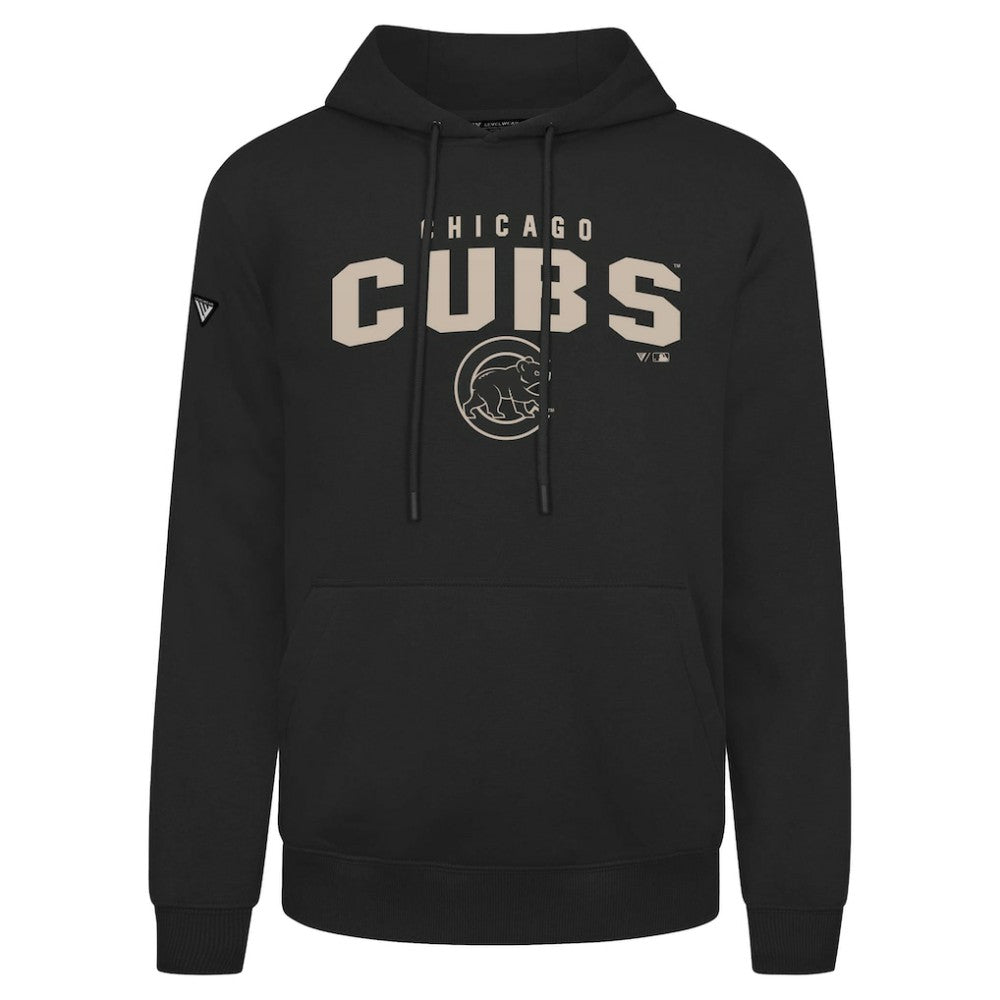 Chicago Cubs Levelwear Podium Team Arch Pullover Hoodie - Black Hoodies