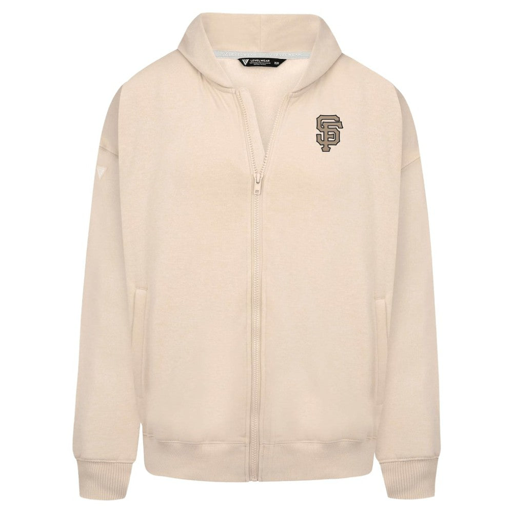 San Francisco Giants Levelwear Uphill Oversized Full-Zip Hoodie - Khaki Hoodies