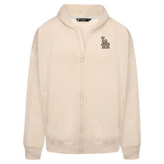 Los Angeles Dodgers Levelwear Uphill Oversized Full-Zip Hoodie - Khaki Hoodies