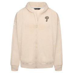 Philadelphia Phillies Levelwear Uphill Oversized Full-Zip Hoodie - Khaki Hoodies