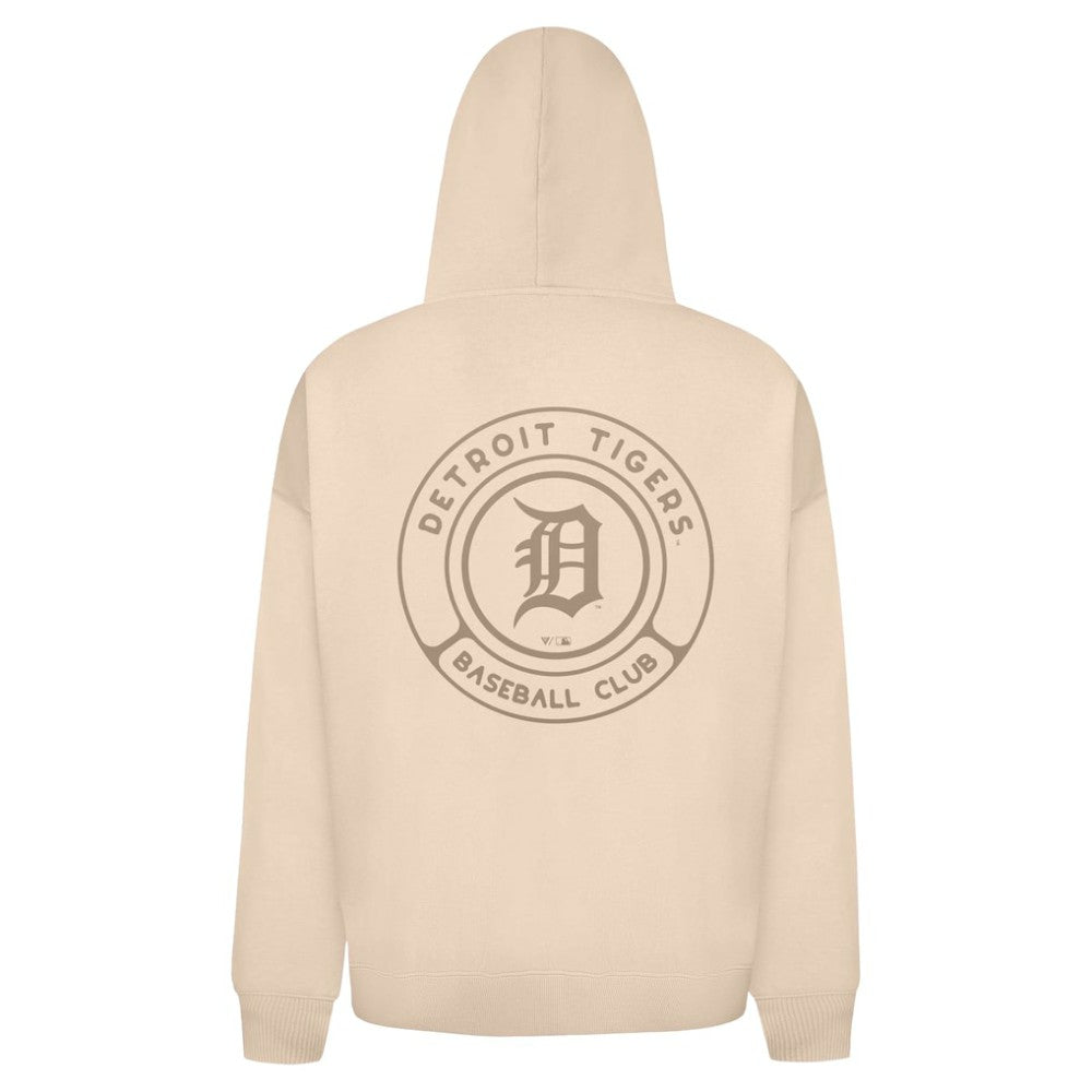 Detroit Tigers Levelwear Uphill Oversized Full-Zip Hoodie - Khaki Hoodies