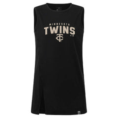 Minnesota Twins Levelwear Women's Influx Team Arch Tank Top - Black Tanks