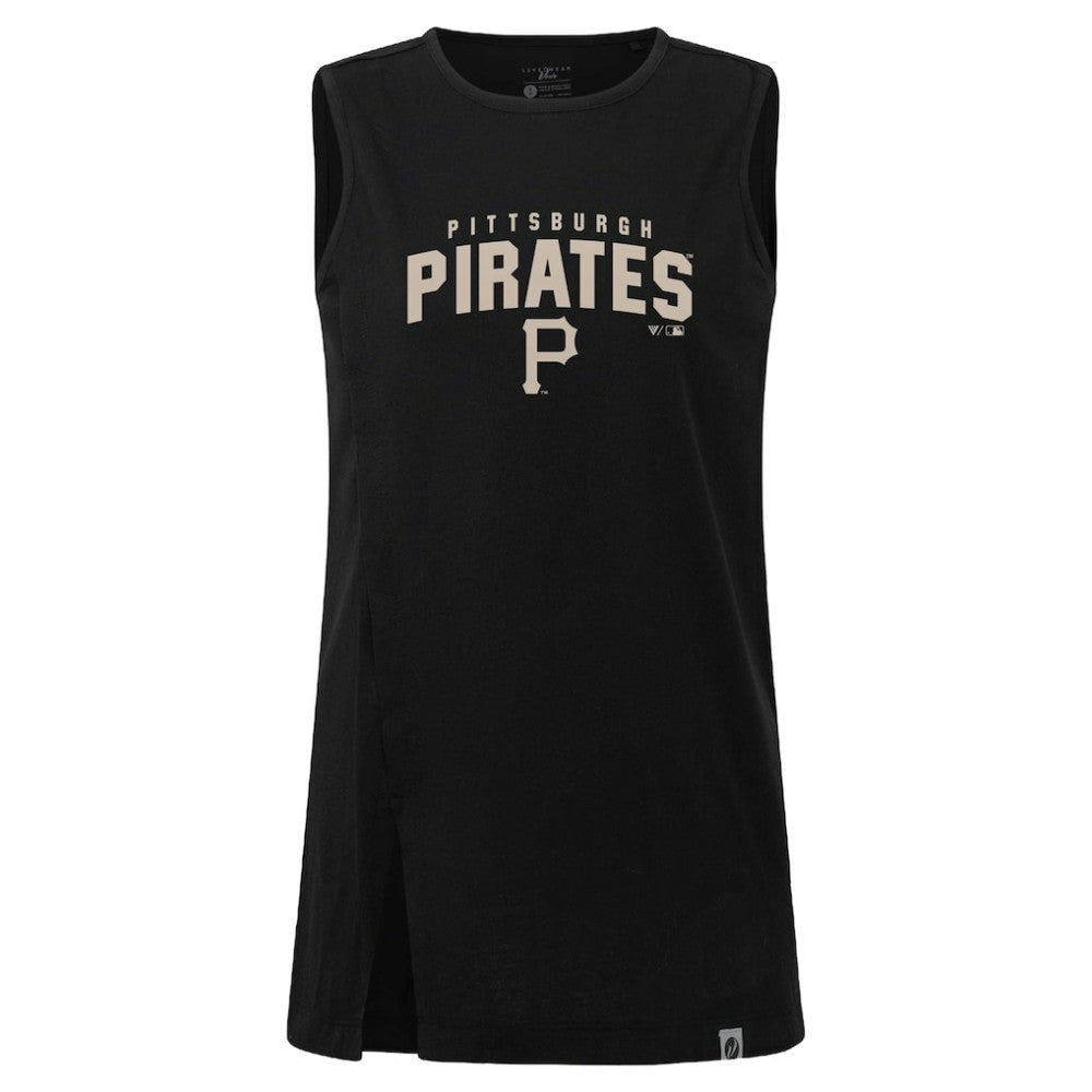 Pittsburgh Pirates Levelwear Women's Influx Team Arch Tank Top - Black Tanks