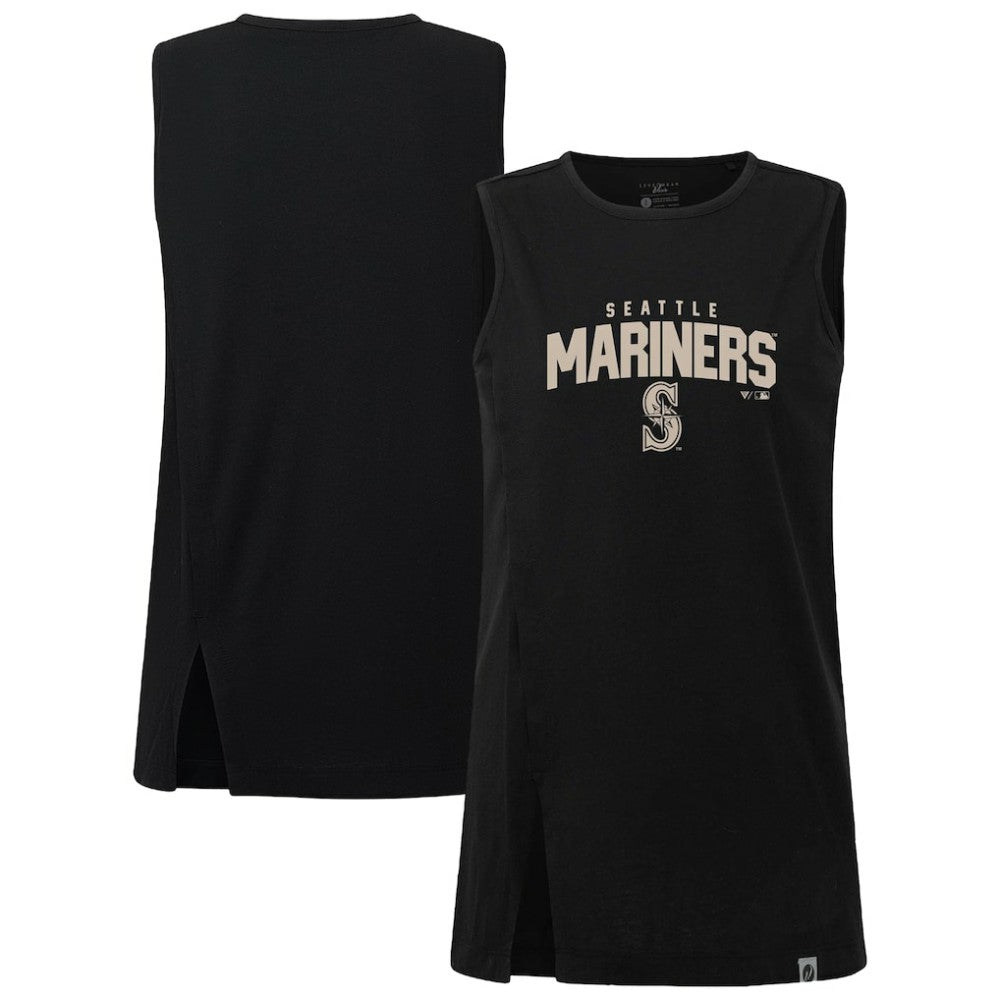 Seattle Mariners Levelwear Women's Influx Team Arch Tank Top - Black Tanks
