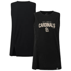 St. Louis Cardinals Levelwear Women's Influx Team Arch Tank Top - Black Tanks