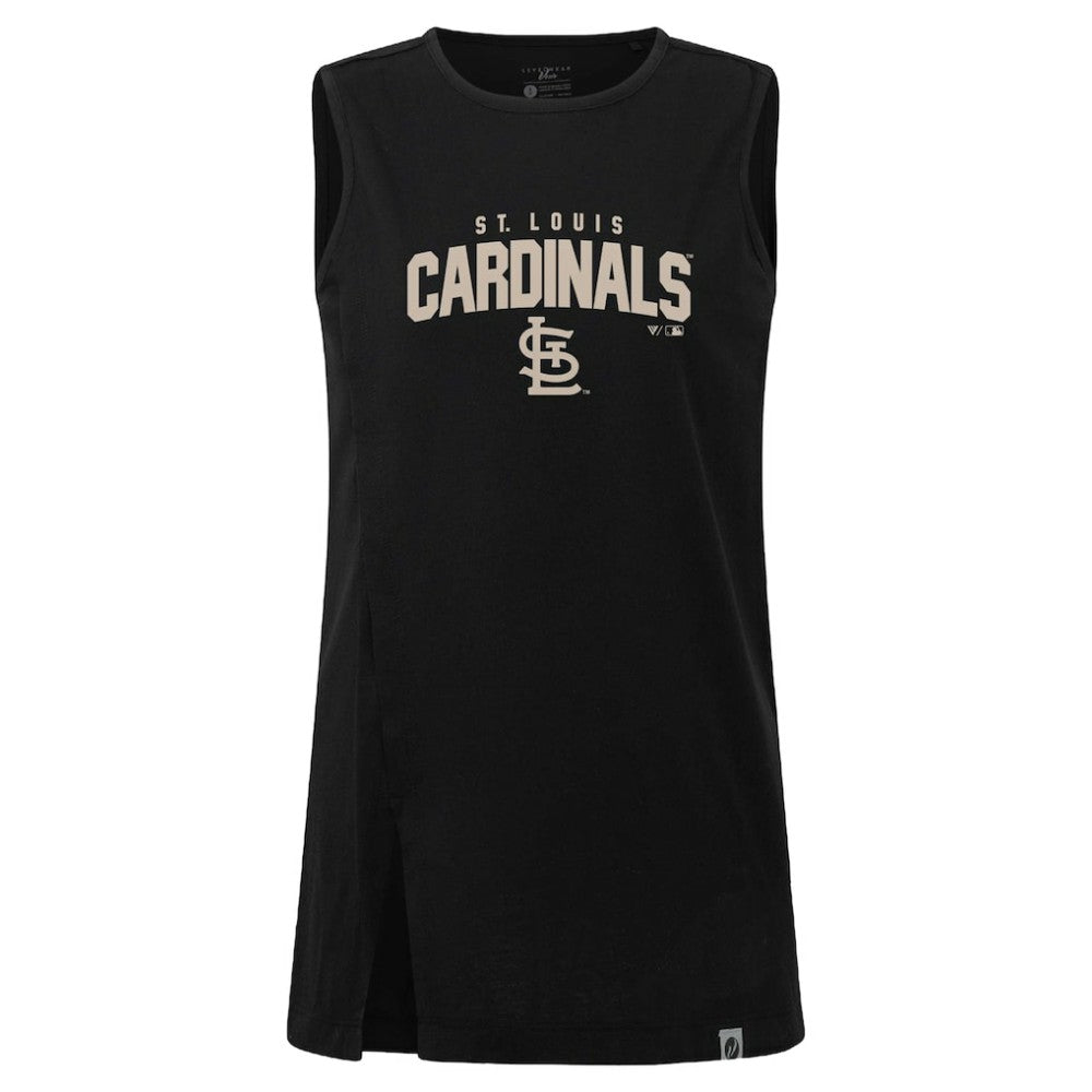 St. Louis Cardinals Levelwear Women's Influx Team Arch Tank Top - Black Tanks