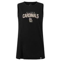 St. Louis Cardinals Levelwear Women's Influx Team Arch Tank Top - Black Tanks