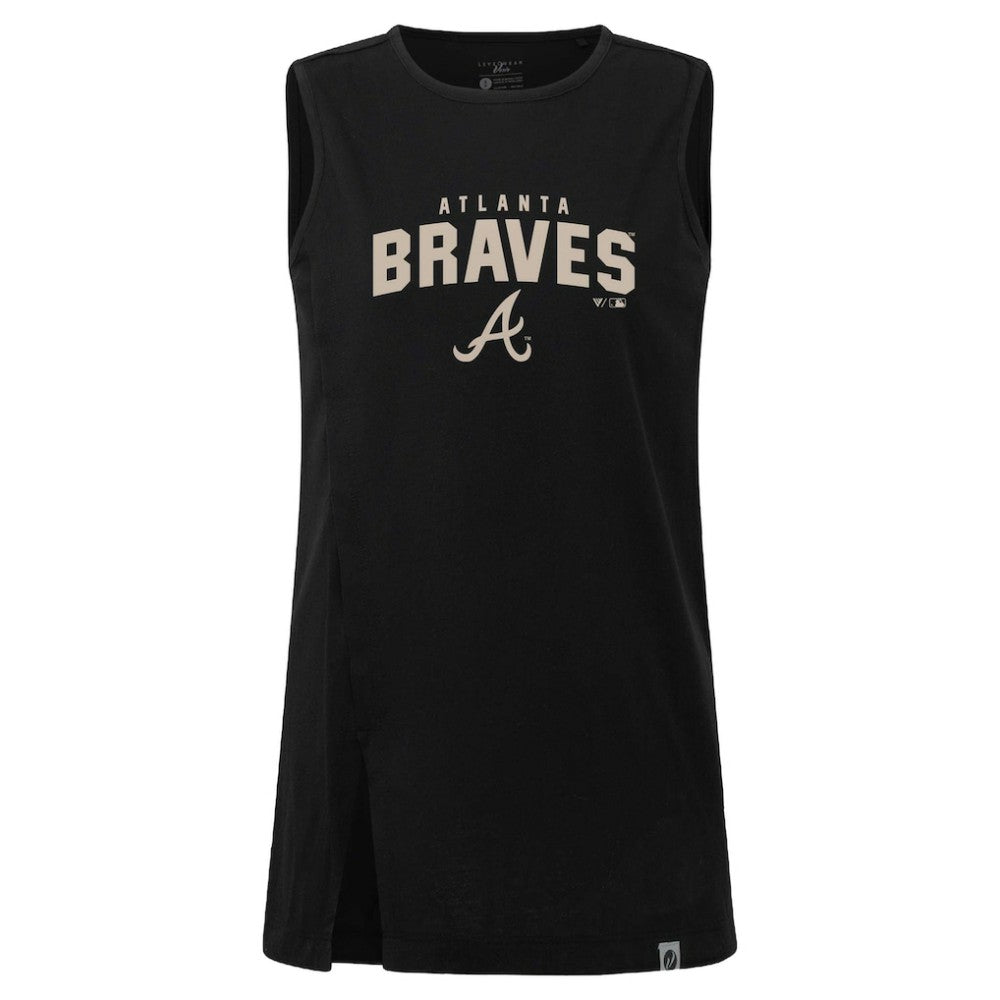 Atlanta Braves Levelwear Women's Influx Team Arch Tank Top - Black Tanks
