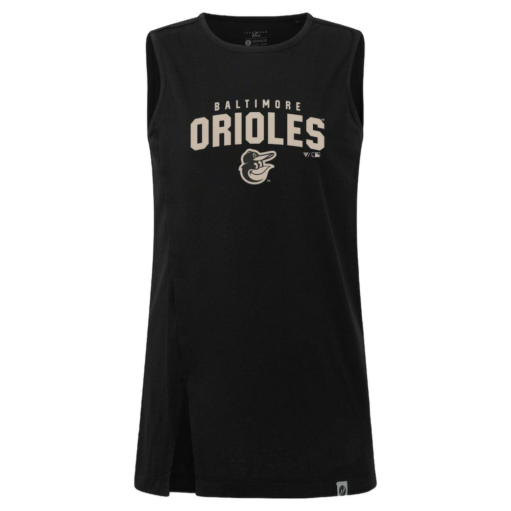 Baltimore Orioles Levelwear Women's Influx Team Arch Tank Top - Black Tanks