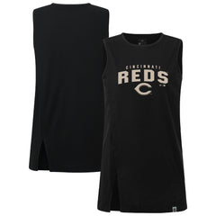 Cincinnati Reds Levelwear Women's Influx Team Arch Tank Top - Black Tanks