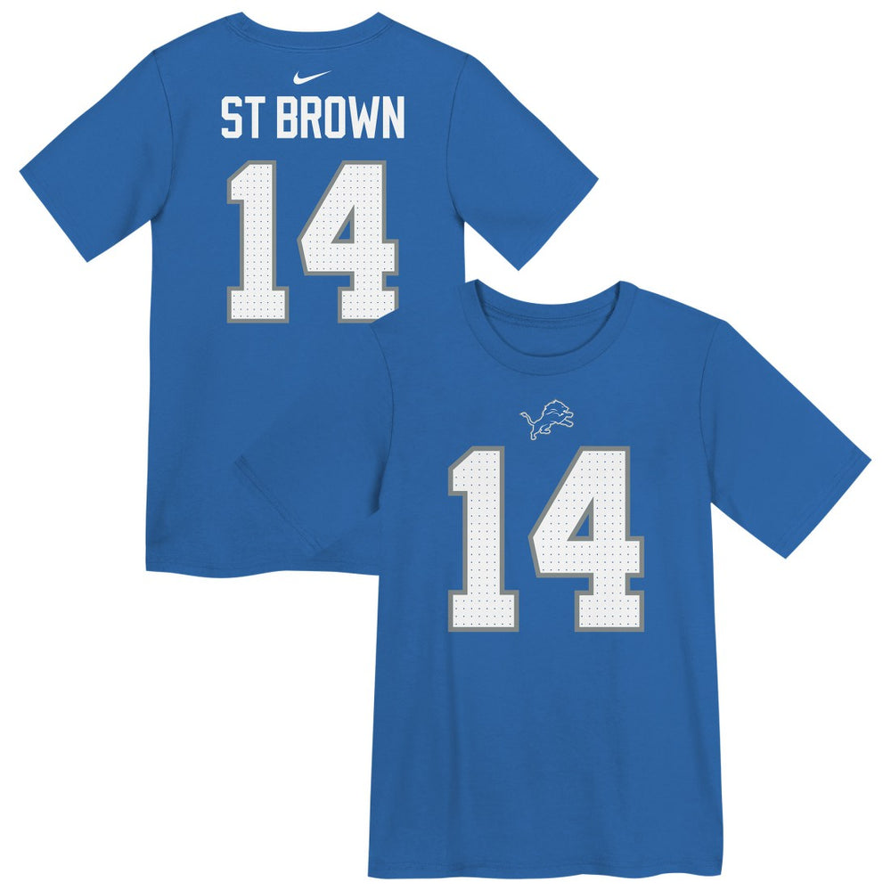 Amon-Ra St. Brown Detroit Lions Preschool Player Name & Number T-Shirt - Blue T-shirts