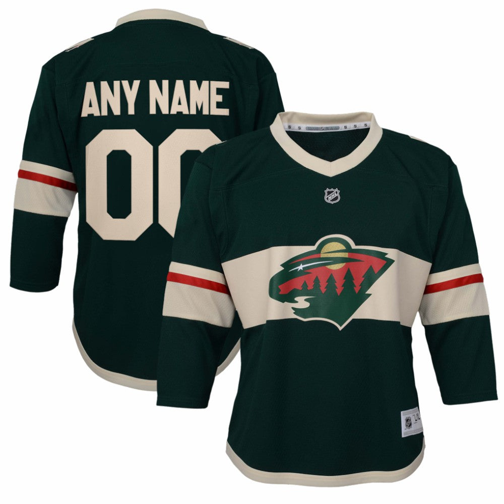 Minnesota Wild Youth Replica Custom Jersey - Green | US 202081843