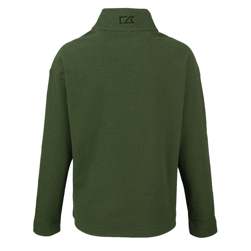 Baltimore Ravens Cutter & Buck Women's Hunts Point Eco Half-Snap Sweatshirt - Green Sweatshirts