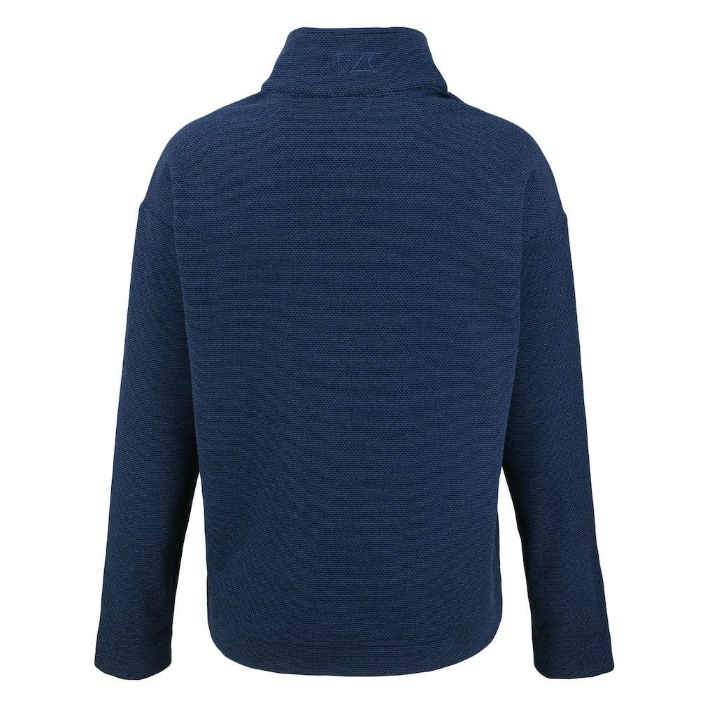 Denver Broncos Cutter & Buck Women's Hunts Point Eco Half-Snap Sweatshirt - Navy Sweatshirts