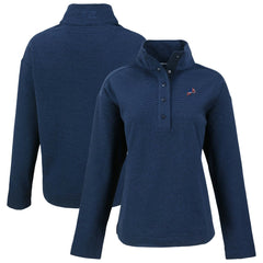 Detroit Lions Cutter & Buck Women's Hunts Point Eco Half-Snap Sweatshirt - Navy Sweatshirts
