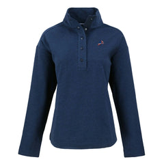 Detroit Lions Cutter & Buck Women's Hunts Point Eco Half-Snap Sweatshirt - Navy Sweatshirts