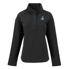 Detroit Lions Cutter & Buck Women's Hunts Point Eco Half-Snap Sweatshirt - Black Sweatshirts
