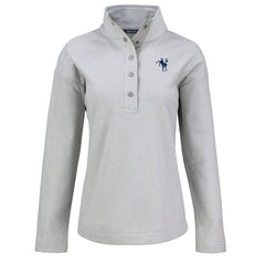 Indianapolis Colts Cutter & Buck Women's Hunts Point Eco Half-Snap Sweatshirt - Gray Sweatshirts