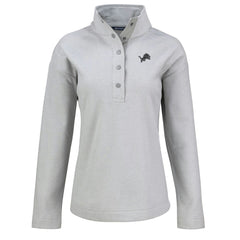 Detroit Lions Cutter & Buck Women's Hunts Point Eco Half-Snap Sweatshirt - Gray Sweatshirts