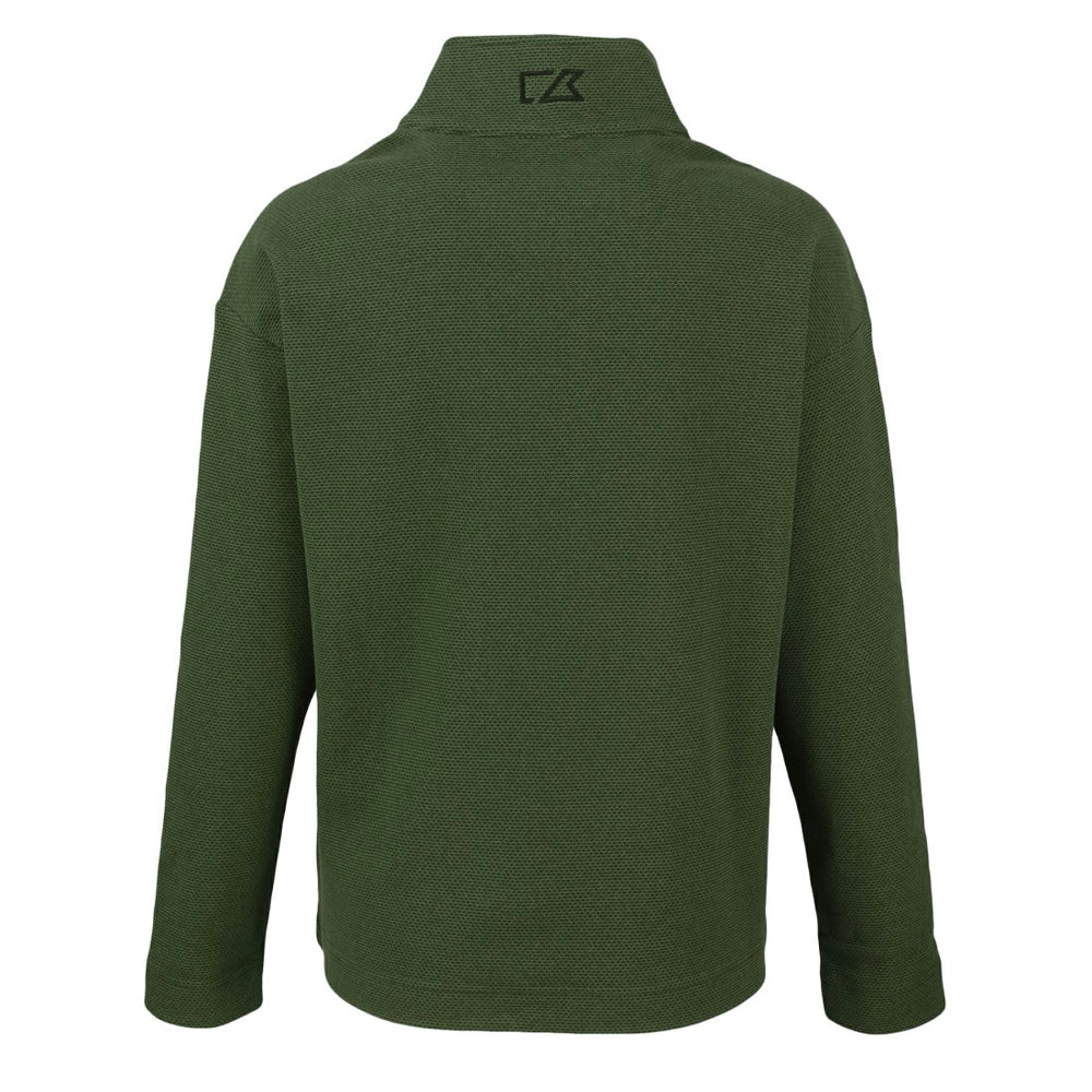 Detroit Lions Cutter & Buck Women's Hunts Point Eco Half-Snap Sweatshirt - Green Sweatshirts