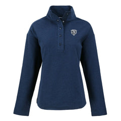 Chicago Bears Cutter & Buck Women's Hunts Point Eco Half-Snap Sweatshirt - Navy Sweatshirts