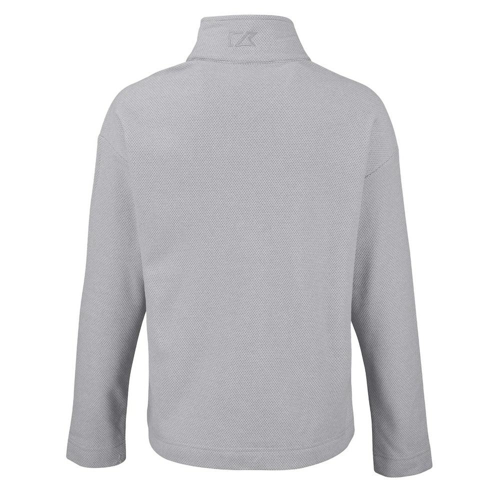 Jacksonville Jaguars Cutter & Buck Women's Hunts Point Eco Half-Snap Sweatshirt - Gray Sweatshirts