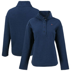 Denver Broncos Cutter & Buck Women's Hunts Point Eco Half-Snap Sweatshirt - Navy Sweatshirts