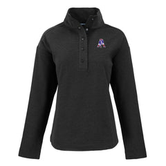 New England Patriots Cutter & Buck Women's Hunts Point Eco Half-Snap Sweatshirt - Black Sweatshirts